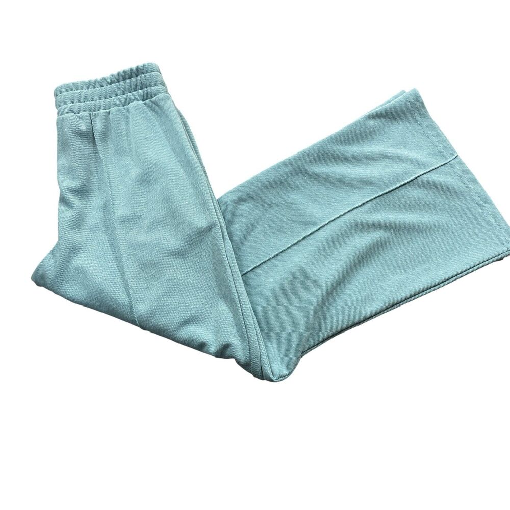 ICHI‎ Small Light Blue Pull On Pants Elastic Waist Cottong Blend Wide Leg